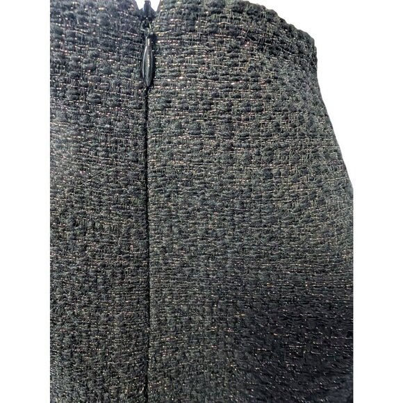 Vintage Wool Slit Skirt Metallic Shimmer Noviello Bloom Made in USA Women Size 8 - Picture 5 of 8